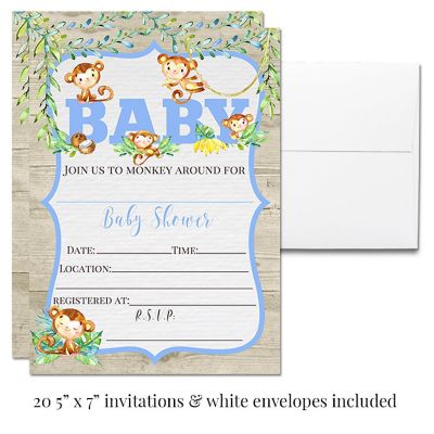 AmandaCreation Blue Jungle Monkeys Party Bundle 381pc. Image 3