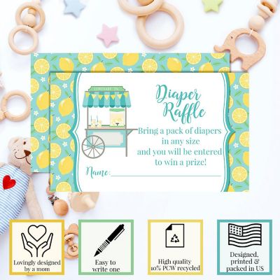 AmandaCreation Blue Lemon Diaper Raffle Tickets 20pc. Image 2