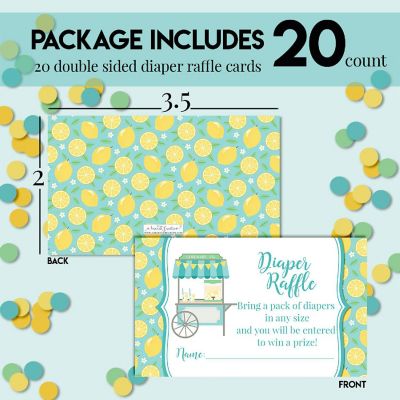 AmandaCreation Blue Lemon Diaper Raffle Tickets 20pc. Image 3