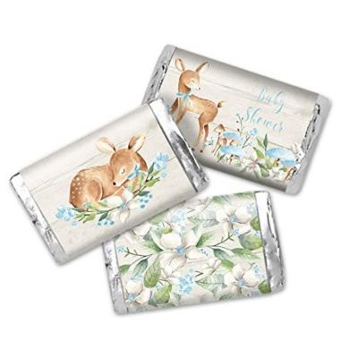 AmandaCreation Blue Little Deer Mini Candybar Wrappers 45pcs Image 1