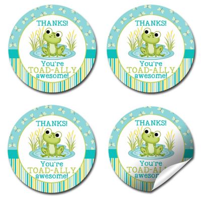 AmandaCreation Blue Little Frog Envelope Seals 40pc. Image 1
