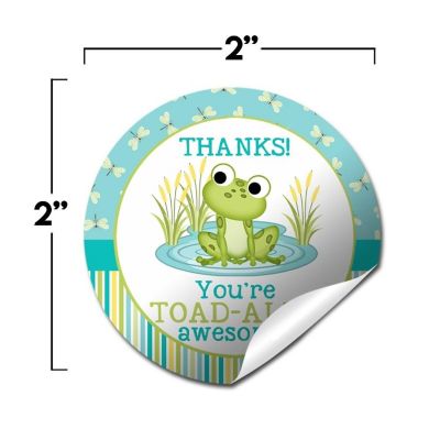 AmandaCreation Blue Little Frog Envelope Seals 40pc. Image 3