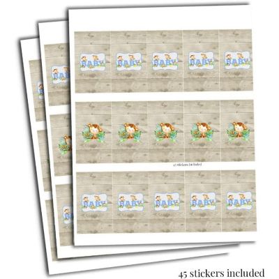AmandaCreation Blue Monkeys Mini Candybar Wrappers 45pcs. Image 1