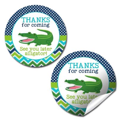 AmandaCreation Blue See You Later Alligator Envelope Seals 40pc. Image 1