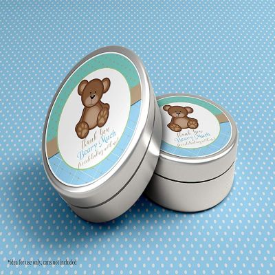 AmandaCreation Blue Teddy Bear Envelope Seals 40pc. Image 2