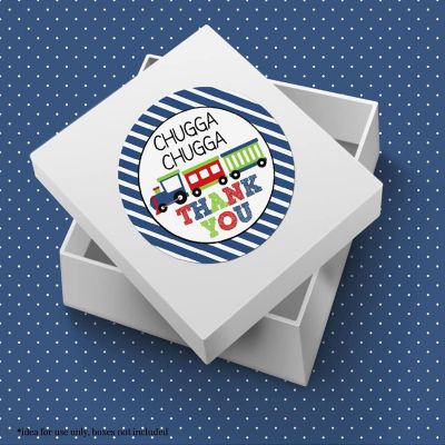 AmandaCreation Blue Train Envelope Seals 40pc. Image 2