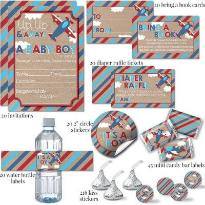 AmandaCreation Blue Up &amp; Away Party Bundle 381pc. Image 1