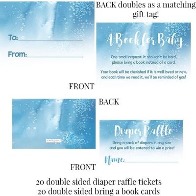 AmandaCreation Blue Watercolor Party Bundle 381pc. Image 2