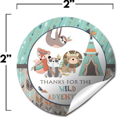 AmandaCreation Blue Wild Adventure Envelope Seals 40pc. Image 2