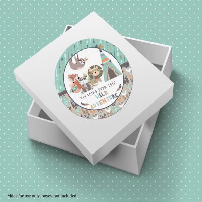AmandaCreation Blue Wild Adventure Envelope Seals 40pc. Image 3