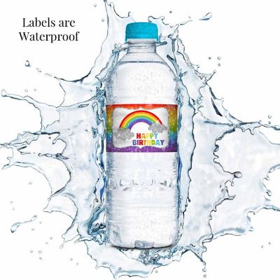 AmandaCreation Bold Rainbow Water Bottle Wrappers 20pcs. Image 1