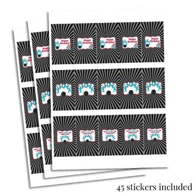 AmandaCreation Bowling Birthday Mini Candybar Wrappers 45pcs Image 2