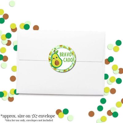 AmandaCreation Bravo-Cado Avocado Envelope Seals 40pc. Image 1
