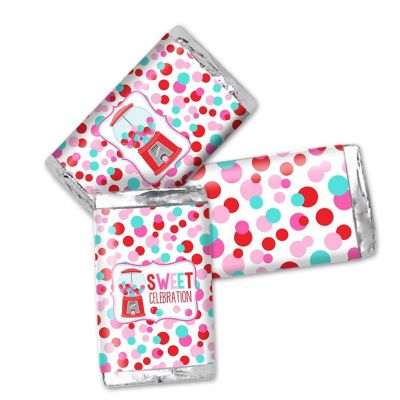 AmandaCreation Bubble Gum Valentine Mini Candybar Wrappers 45pcs Image 1