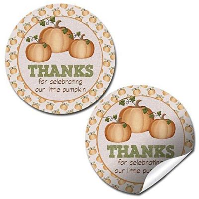 AmandaCreation Burlap Pumpkin Envelope Seals 40pc. Image 1