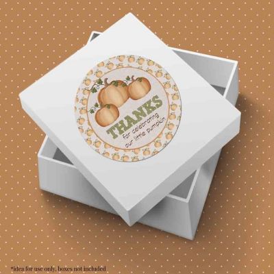 AmandaCreation Burlap Pumpkin Envelope Seals 40pc. Image 2