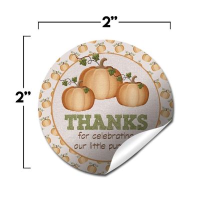 AmandaCreation Burlap Pumpkin Envelope Seals 40pc. Image 3