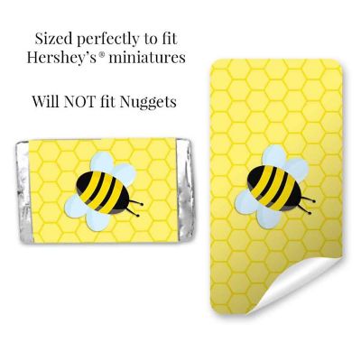 AmandaCreation Buzzing Bumble Bee Mini Candybar Wrappers 45pcs. Image 3