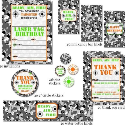 AmandaCreation Camouflage Laser Tag Sticker Bundle 429pc. Image 1