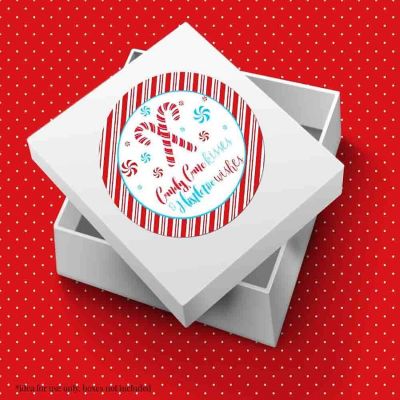 AmandaCreation Candy Cane Kisses Envelope Seals 40pc Image 2