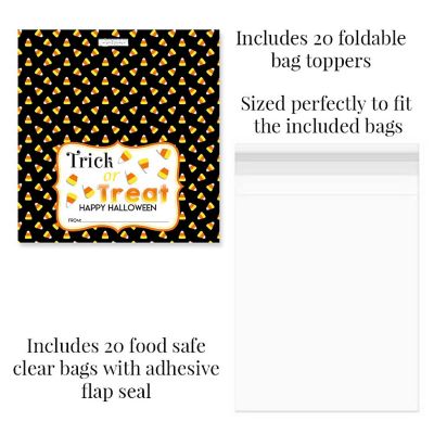 AmandaCreation Candy Corn Bag Toppers 40pc. Image 1