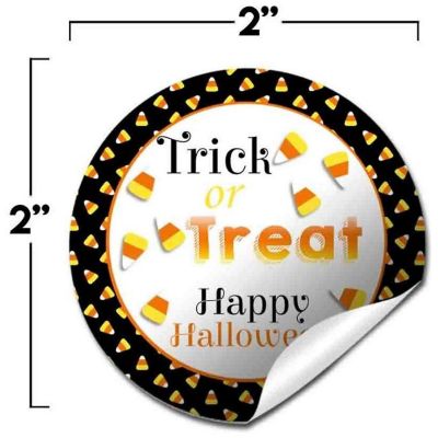 AmandaCreation Candy Corn Halloween Envelope Seals 40pc. Image 1