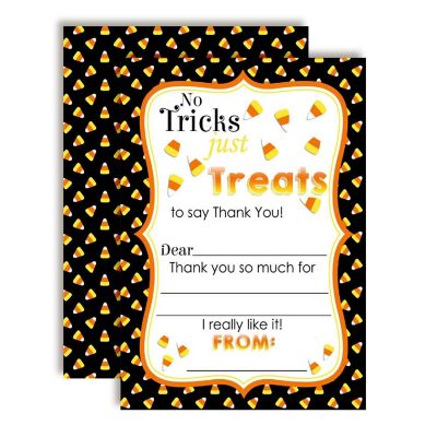 AmandaCreation Candy Corn Thank You Cards 20pc. Image 1