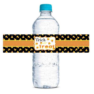 AmandaCreation Candy Corn Water Bottle Labels 20pc. Image 1
