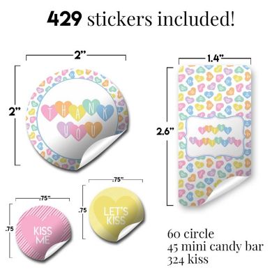 AmandaCreation Candy Heart Sticker Bundle 429pc. Image 3