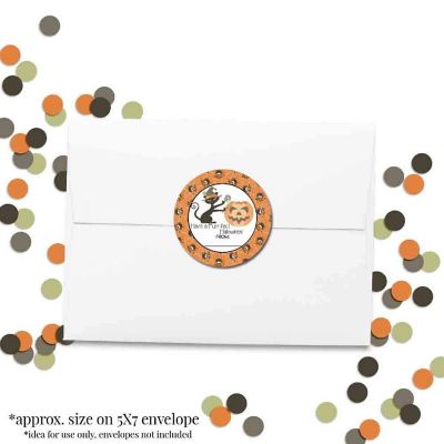 AmandaCreation Cat with Pumpkin Envelope Seals 40pc. Image 3