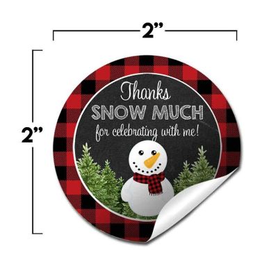 AmandaCreation Chalkboard Snowman Envelope Seals 40pc. Image 1