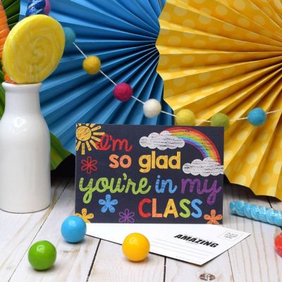 AmandaCreation Chalkboard Teacher Student Postcards 30pcs. Image 2