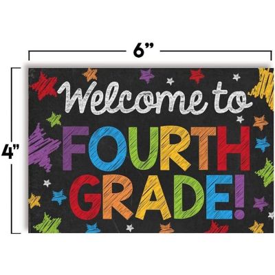 AmandaCreation Chalkboard Welcome To 4th Grade Postcards 30pc. Image 3