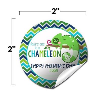 AmandaCreation Chameleon Valentine Envelope Seals 40pc. Image 1