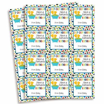AmandaCreation Chip Chip Hooray Gift Tag 24pc. Image 2