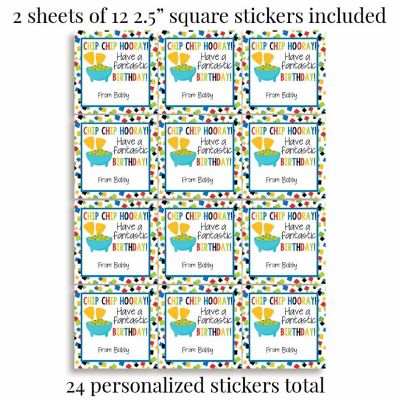 AmandaCreation Chip Chip Hooray Gift Tag 24pc. Image 3