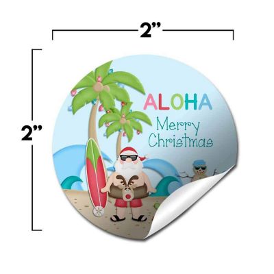 AmandaCreation Christmas Beach Bash Envelope Seals 40pc. Image 1
