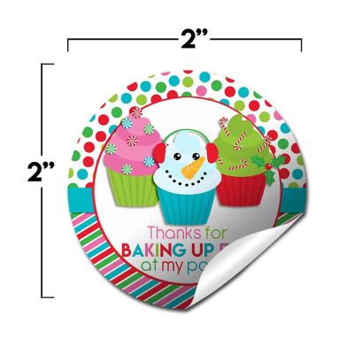 AmandaCreation Christmas Cupcake Envelope Seals 40pc. Image 1