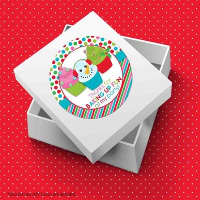 AmandaCreation Christmas Cupcake Envelope Seals 40pc. Image 2