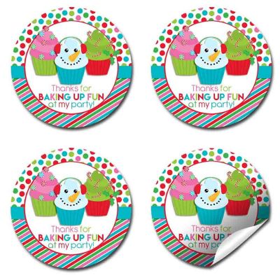AmandaCreation Christmas Cupcake Envelope Seals 40pc. Image 3