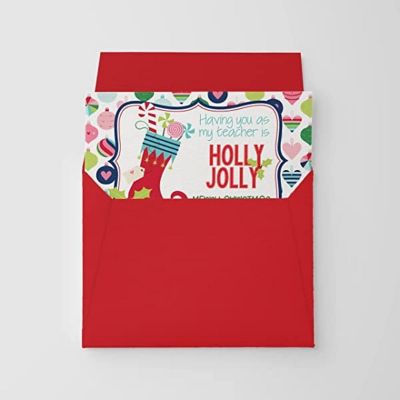 AmandaCreation Christmas Stocking Greeting Card 2pc. Image 1
