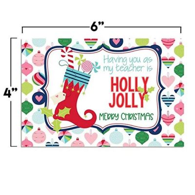 AmandaCreation Christmas Stocking Greeting Card 2pc. Image 2