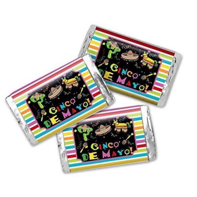 AmandaCreation Cinco De Mayo Mini Candybar Wrappers 45pc. Image 1