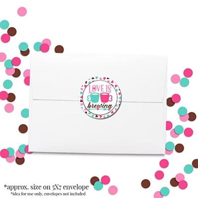 AmandaCreation Coffee Valentine Envelope Seals 40pc. Image 1