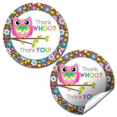 AmandaCreation Colorful Owl Envelope Seals 40pc. Image 1