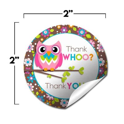 AmandaCreation Colorful Owl Envelope Seals 40pc. Image 1