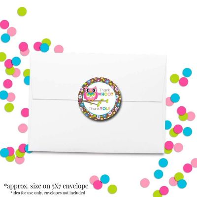 AmandaCreation Colorful Owl Envelope Seals 40pc. Image 3