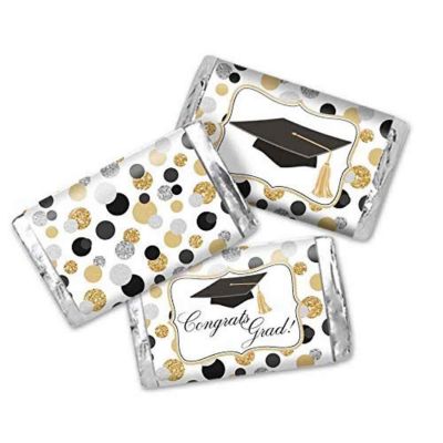AmandaCreation Confetti Graduation Mini Candybar Wrappers 45pc. Image 1