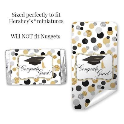 AmandaCreation Confetti Graduation Mini Candybar Wrappers 45pc. Image 1