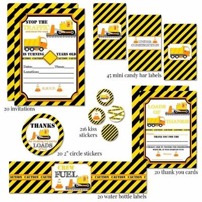 AmandaCreation Construction Digger Party Bundle 381pc. Image 1